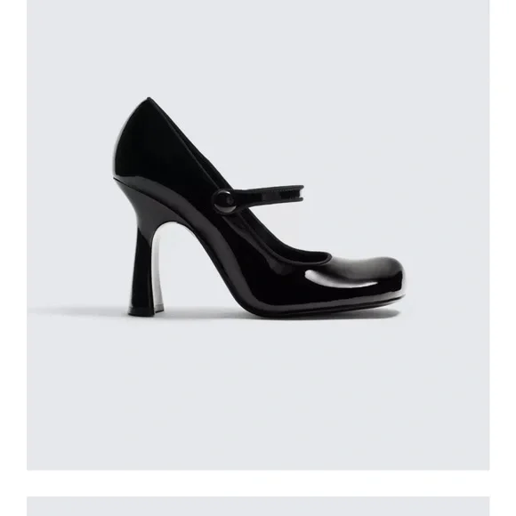 LEATHER HEELED STRAPPY SHOES HARRY LAMBERT FOR ZARA X DISNEY - Picture 3 of 3